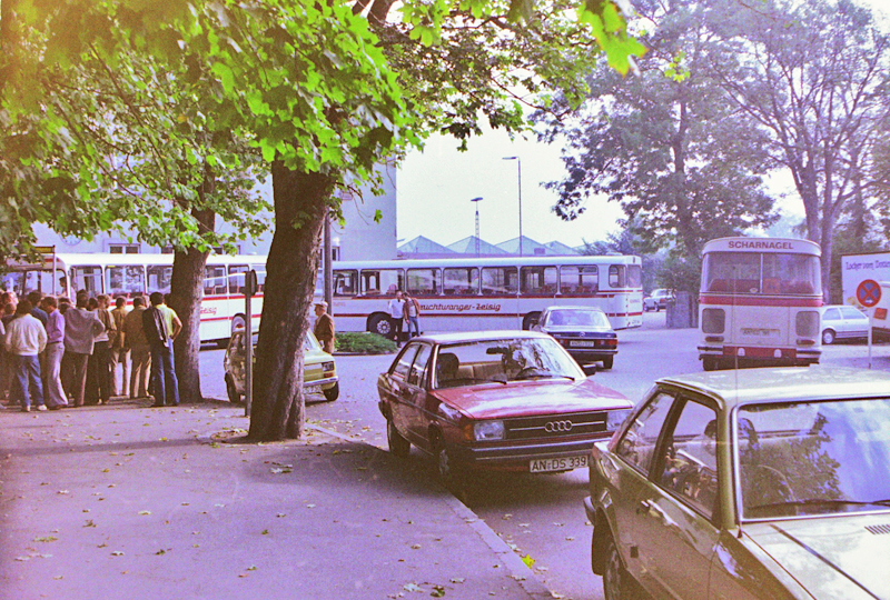 Bahnhofsplatz whrend der Landesgartenschau1988