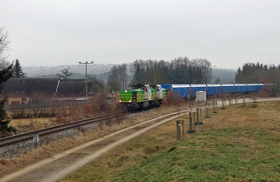 SETG Leerzug bei Greiselbach am 27.01.22