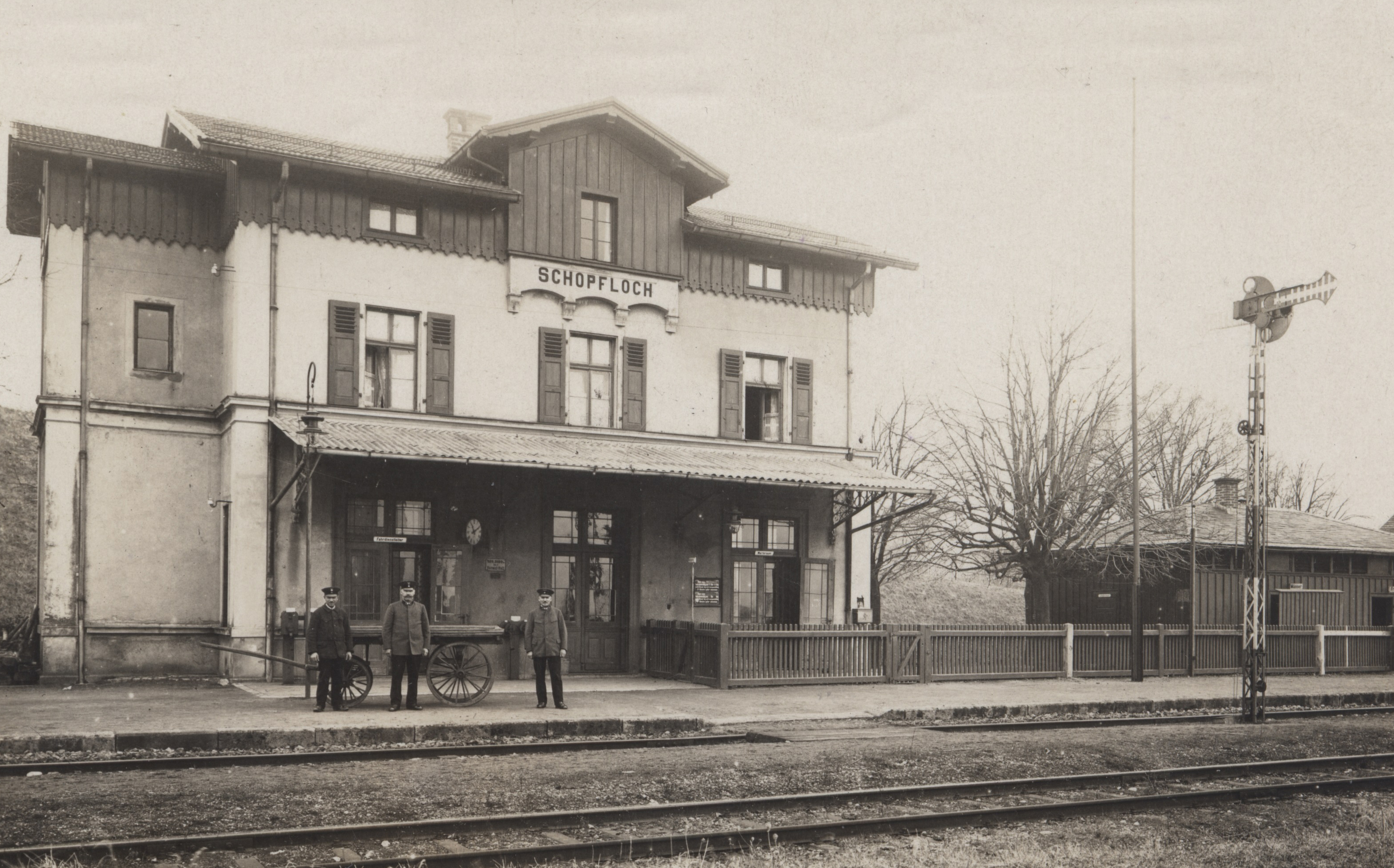 Bahnhof Schopfloch i. Mfr. um 1920