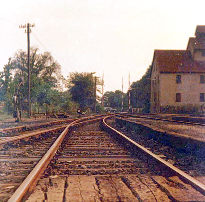 Bhf Rothenburg 1976 - sdwestliche Ausfahrt