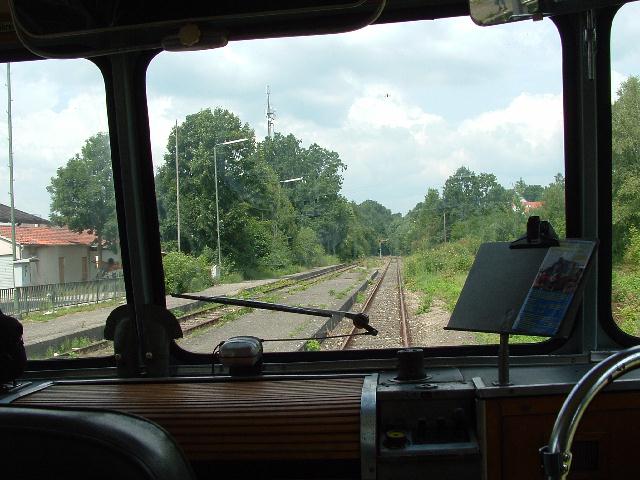 VT 98 BayernBahn auf Gleis 2 in Dinkelsbhl am 27.7.2008