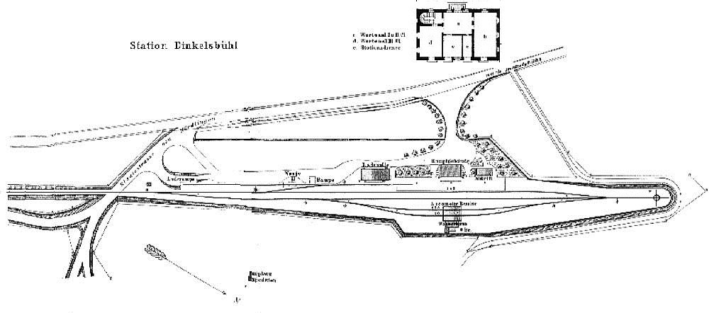 Gleisplan Dinkelsbühl bis 1881
