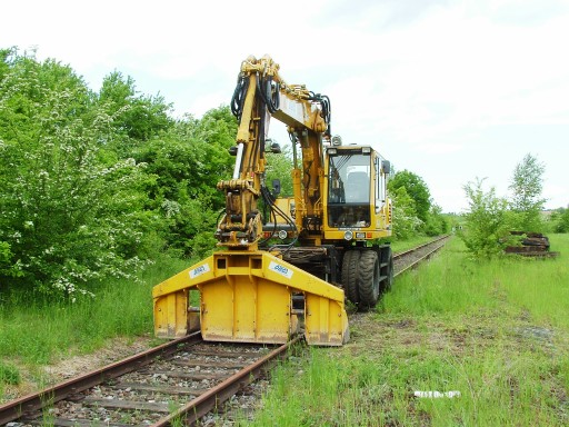 Zwei-Wege-Bagger Schopfloch Mai 2006