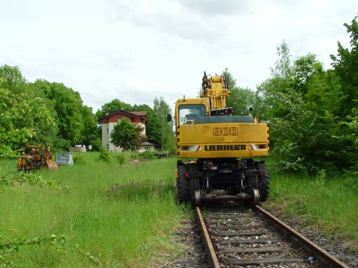 Zwei-Wege-Bagger Schopfloch Mai 2006