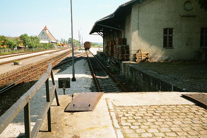 Rampe an der Gterhalle in Dinkelsbhl Sommer 1985