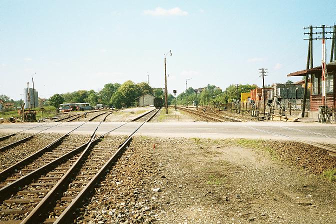 Sdliche Gleisanlagen in Dinkelsbhl 1985