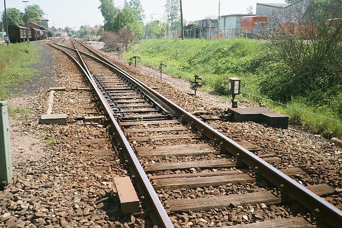 Weiche 10 in Feuchtwangen 1985