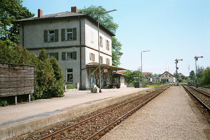 Ausfahrsignale in Feuchtwangen 1985 Richtung Schopfloch