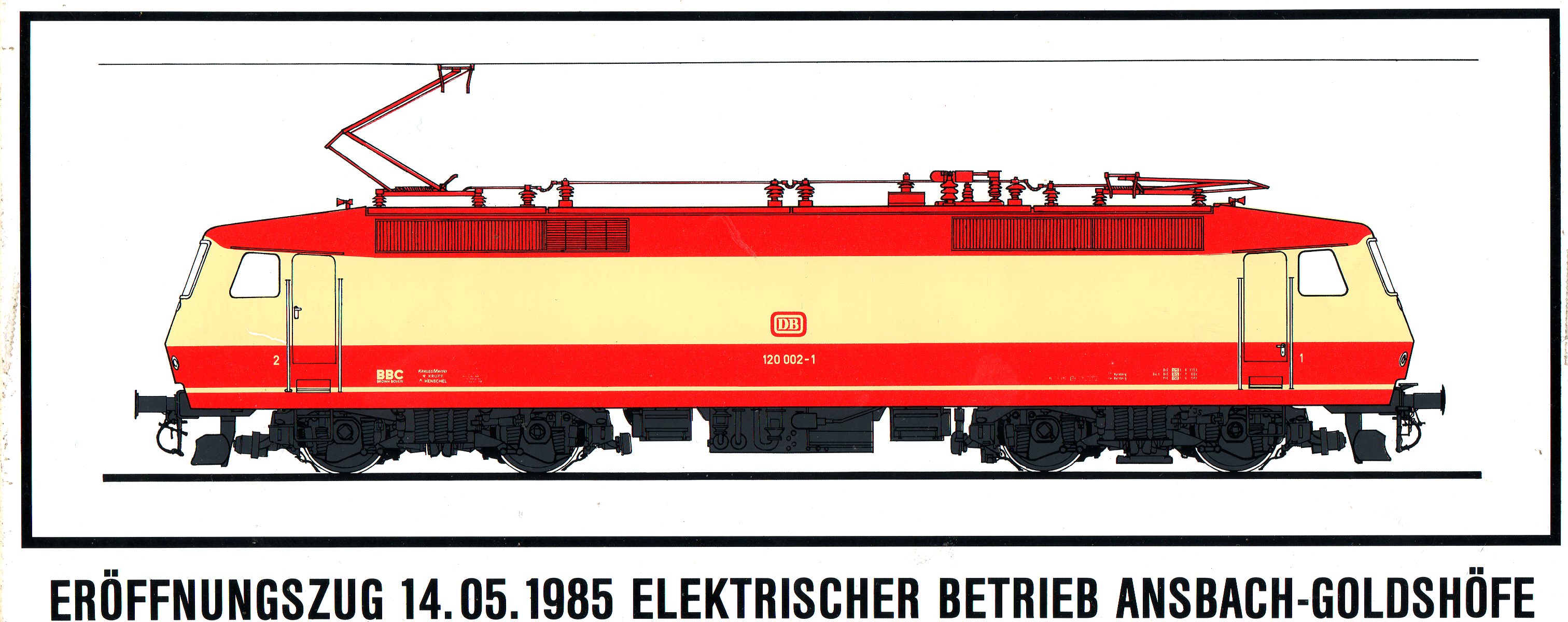 Aufkleber Erffnungsfahrt elektrischer Betrieb