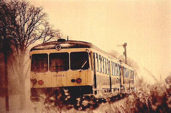 Ausfahrt aus Dinkelsbhl im Winter 