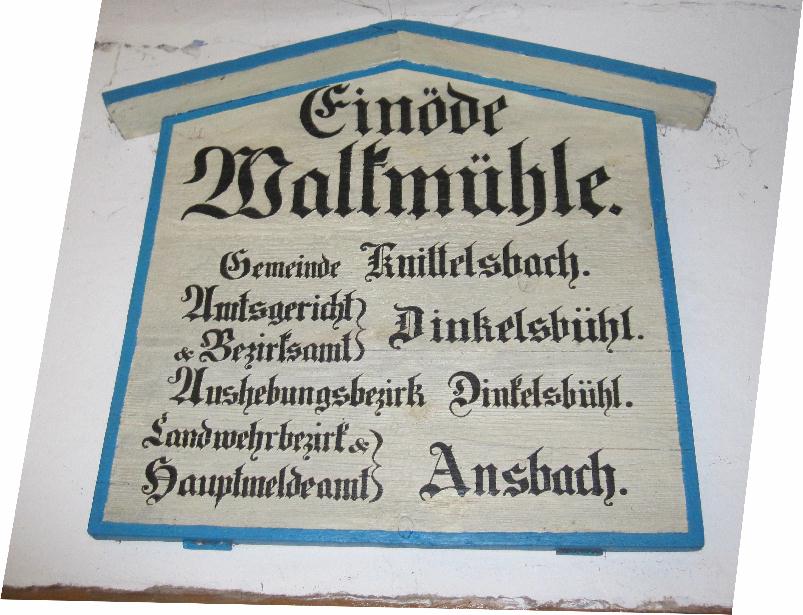 Tafel Einde Walkmhle 1860