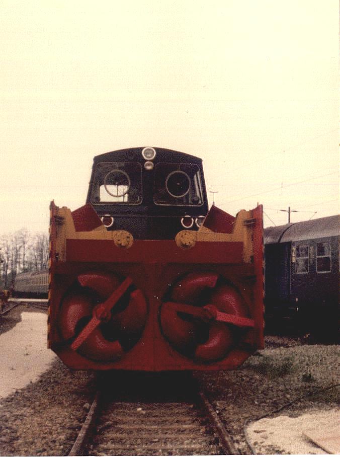 Schneeschleuder in Crailsheim Mai 1985