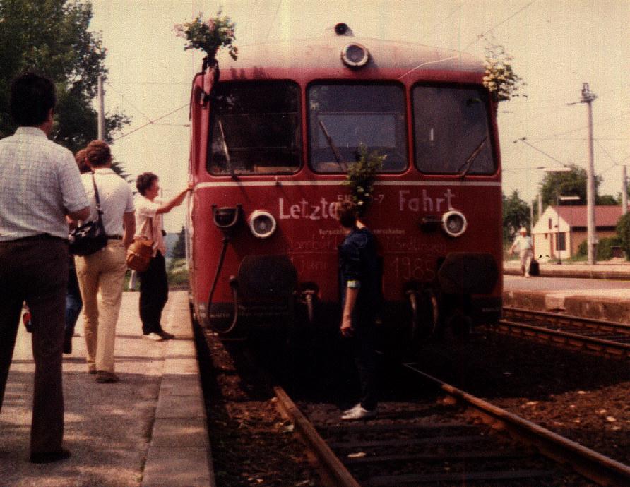 Letzte Abfahrt in Dombhl 2. Juni 1985