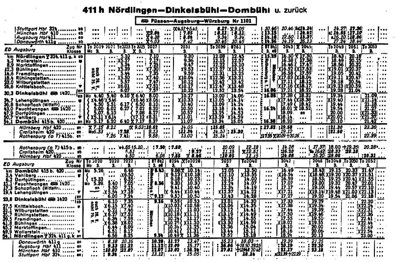 Fahrplan 1953