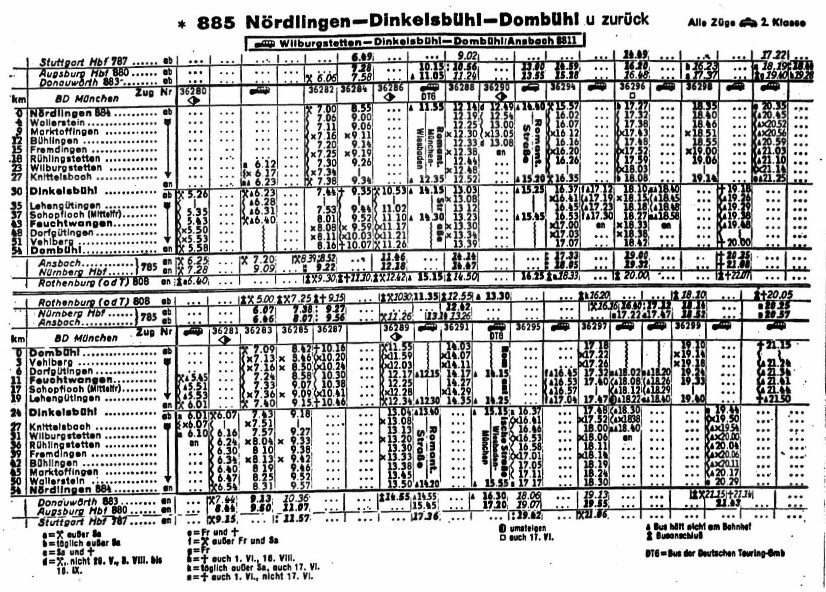 Fahrplan 1972