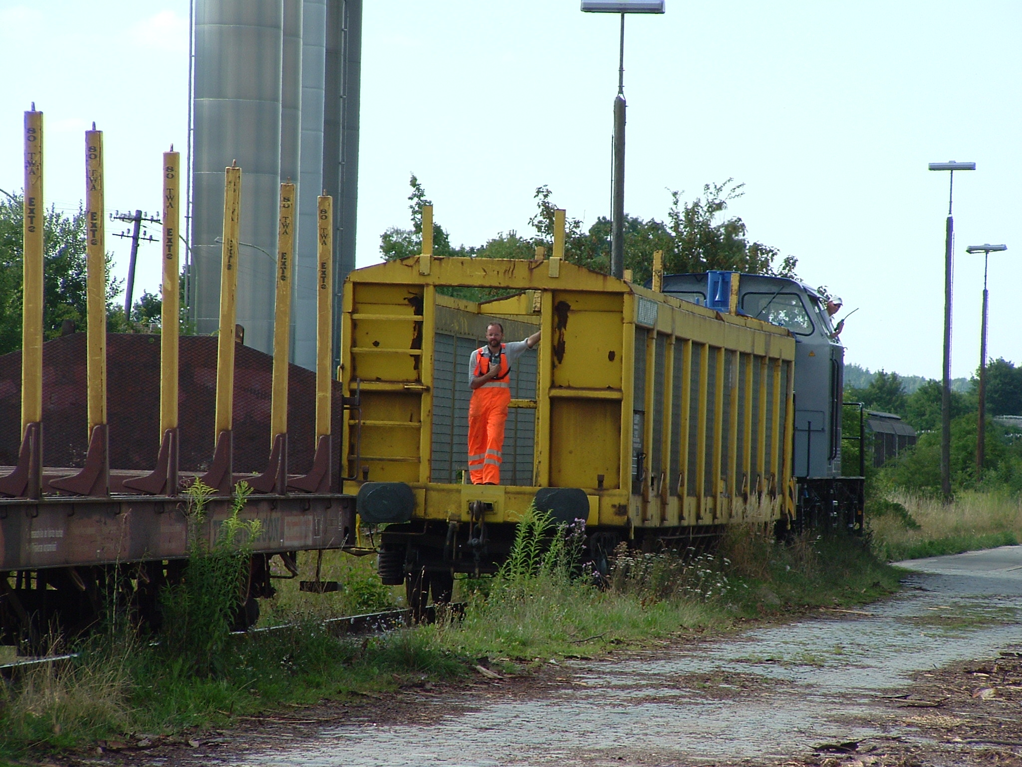 rent-a-rail-Lok "Mechthild" am 28.7.04 in Feuchtwangen