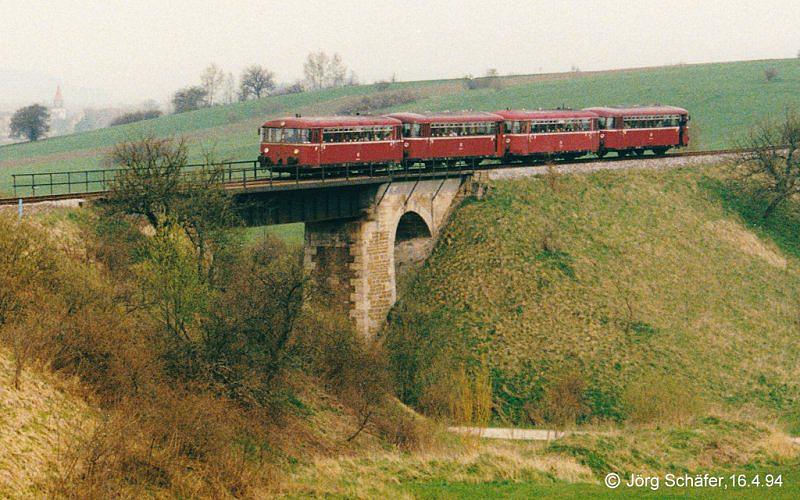 Sonderzug 16.4.94 Schopfloch Deuenbach