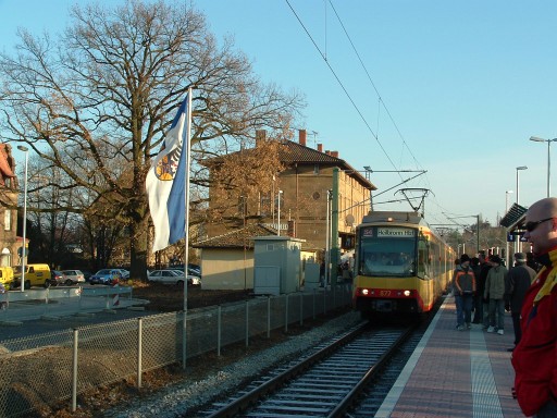 Stadtbahn in Weinsberg am 11.12.2005