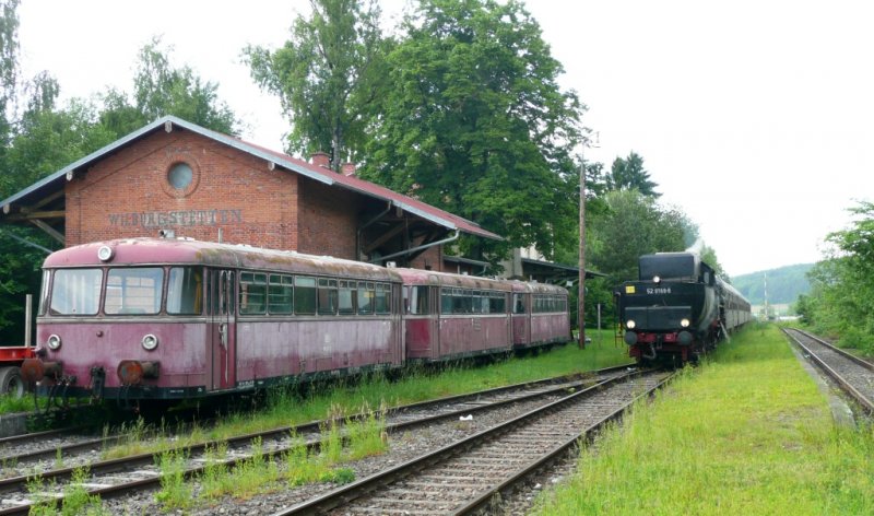 Mueumsdampfbetrieb 2010 mit 52 8168 in Wilburgstetten