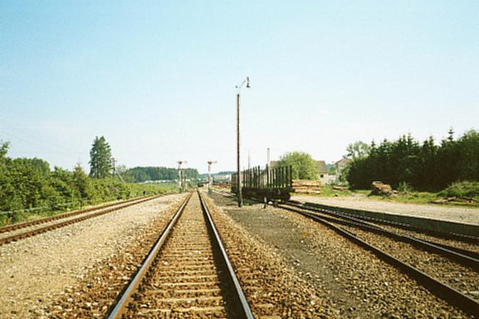 Der sdliche Teil das Wilburgstettener Bahnhofs